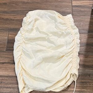 Zara Light Cream Textured Skirt